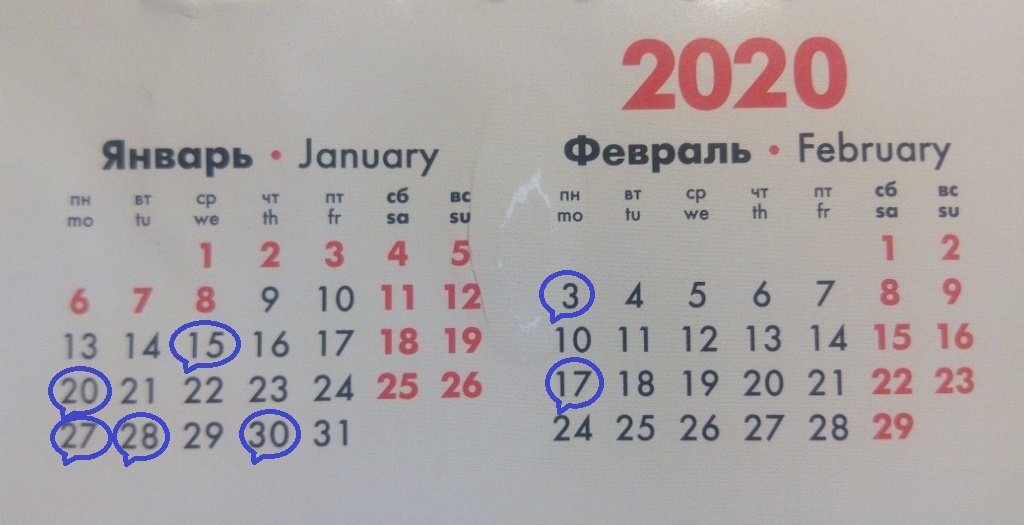 Сроки сдачи отчетности и уплаты налогов за 4 квартал 2019 года