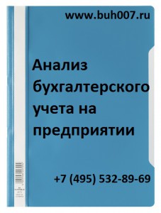 Аудит работы бухгалтерии и анализ бухгалтерского учета