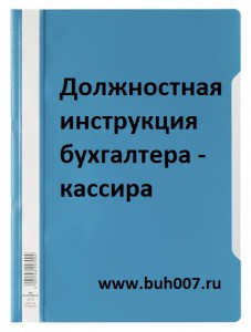 Должностная инструкция бухгалтера - кассира