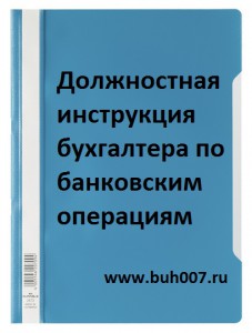 Должностная инструкция бухгалтера по банковским операциям