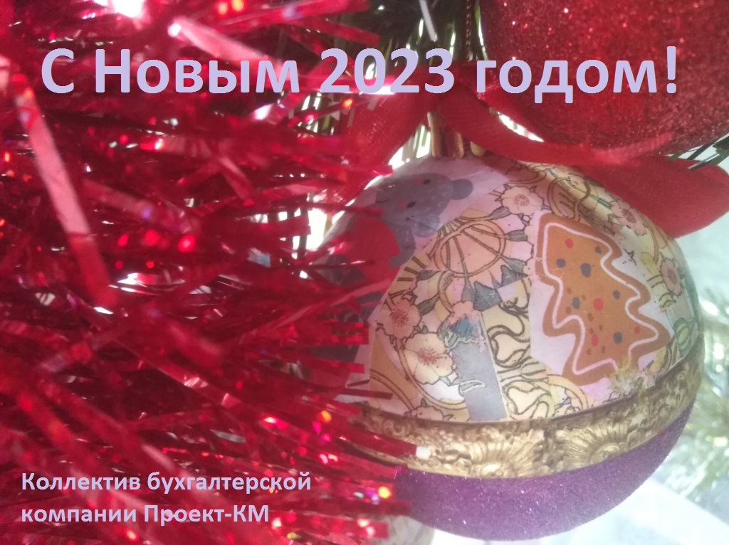 С Новым 2023 годом! Бухгалтерская компания Проект-КМ.
